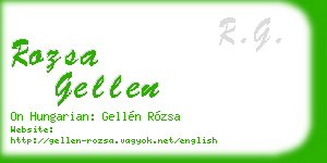 rozsa gellen business card