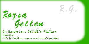 rozsa gellen business card